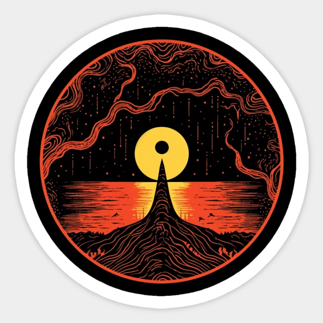 Spooky Halloween - Haunted Forest - Eerie Art - "The Grove of Doom" Sticker by The Dream Team